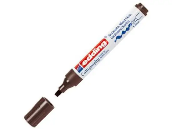 Fasermaler Edding 1455 4-1455018 1-5mm, Calligraphy-Spitze, auswaschbar, dunkelbraun