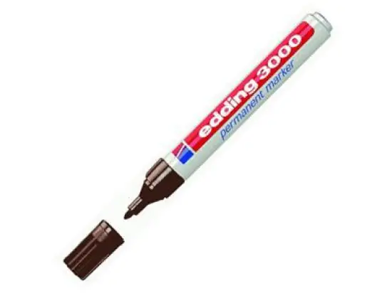 Permanentmarker Edding 3000 4-3000018 1,5-3mm, Rundspitze, dunkelbraun