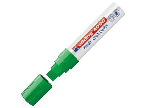 Kreidemarker Edding 4090 4-4090004 4-15mm, Keilspitze, grün, Pack 5 Stk