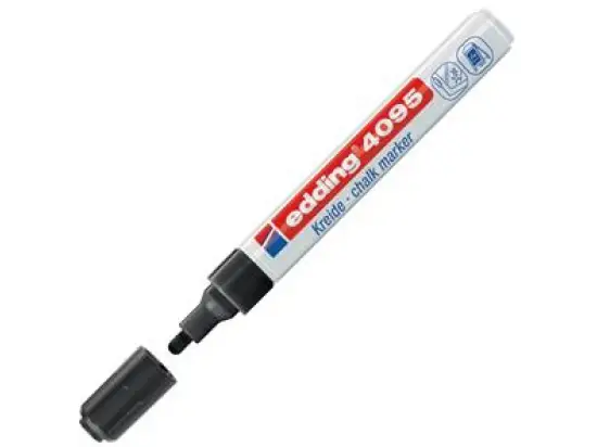 Kreidemarker Edding 4095 4-4095001 2-3mm, Rundspitze, schwarz