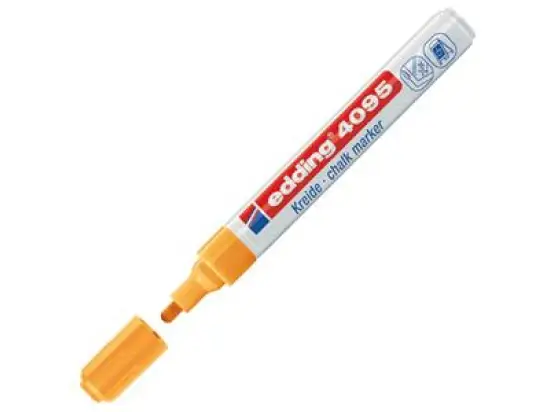 Kreidemarker Edding 4095 4-4095066 2-3mm, Rundspitze, neonorange