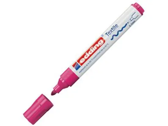 Textilmarker Edding 4500 4-4500019 2-3mm, Rundspitze, carmin, Pack 10 Stk