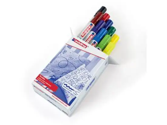 Textilmarker Edding 4500 4-4500999 2-3mm, Rundspitze, 10er-Set, schwarz, rot, blau, grün, gelb, braun, violett, hellblau, hellgrün, neongelb