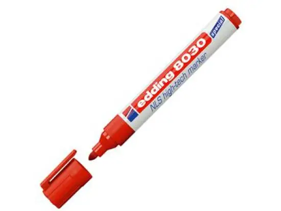 Spezialmarker Edding 8030 4-8030002 1,5-3mm, Rundspitze, rot, Pack 10 Stk