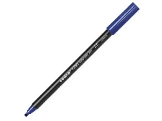 Kalligrafiestift Edding 1255 calligraphy pen 3.5 4-125535017 Schreibfarbe: stahlblau, Pack 10 Stk
