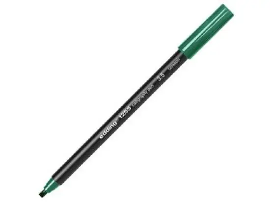 Kalligrafiestift Edding 1255 calligraphy pen 3.5 4-125535025 Schreibfarbe: flaschengrün, Pack 10 Stk