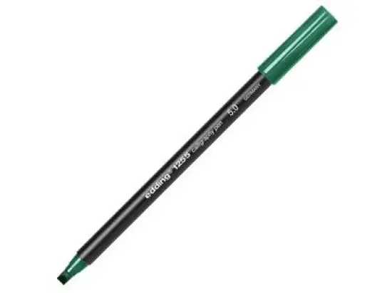 Kalligrafiestift Edding 1255 calligraphy pen 5.0 4-125550025 Schreibfarbe: flaschengrün, Pack 10 Stk