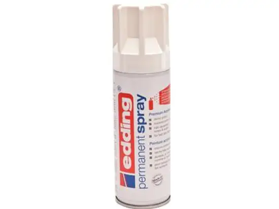 Acrylspray Edding 5200 4-5200922 verkehrsweiß RAL9016 seidenmatt permanent, Dose 200ml