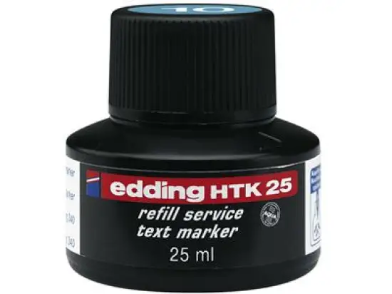 Textmarker-Nachfülltusche Edding HTK25 4-HTK25010 hellblau, für edding 24, 340, 345, Flasche 25ml
