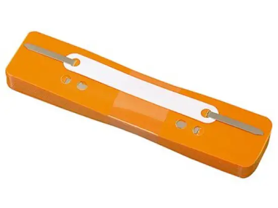 Heftstreifen Soennecken 125244520 3179 kurz, Kunststoffdeckleiste (PP), orange, Pack 25 Stk