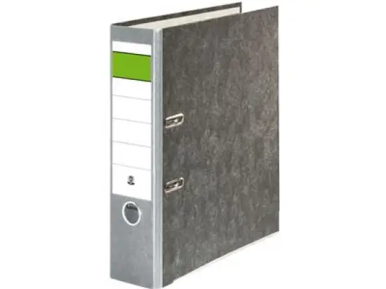 Ordner 120006980 A4, 80mm, Pappe/Wolkenmarmor, grauer Rücken