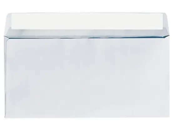 Briefumschlag Soennecken 327663701 1308 DIN lang ohne Fenster haftklebend weiß 80g, Pack 100 Stk