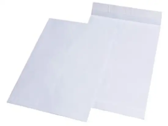 Faltentasche Mailmedia 30007364 C4 ohne Fenster haftklebend weiß 20mm Stehboden 120g, Pack 100 Stk