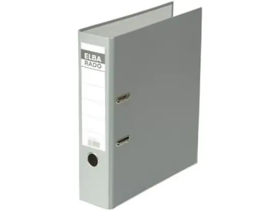 Ordner Elba 100022615 10417GR Rado Brillant A4, 80mm, Pappe/Papier, Wechselfenster, grau