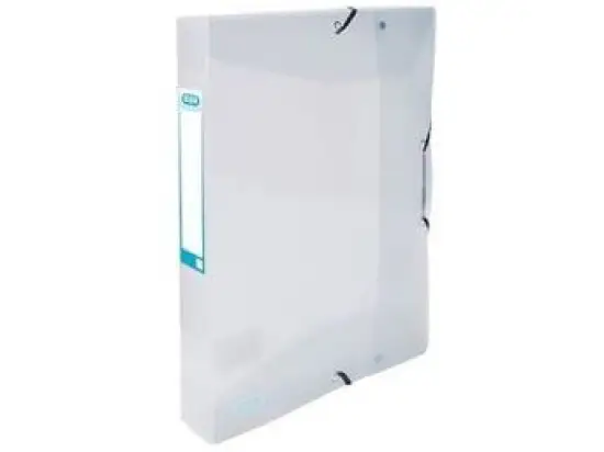 Heftbox Elba 100200581 499626FL hawai A4 40mm transparent PP mit Eckspannergummi, Pack 9 Stk