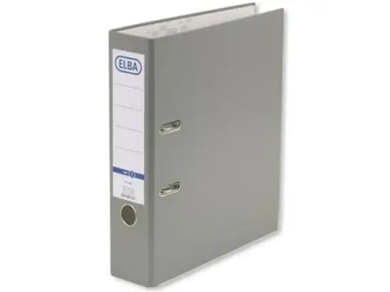 Ordner Elba 100202150 10456GR smart Pro A4, 80mm, Pappe/PP-Folie, Wechselfenster, grau