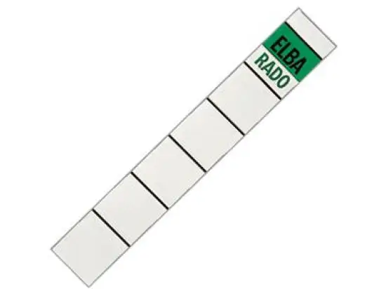 Ordner-Rückenschild Etiketten Elba 100420946 04614WEGN weiß selbstklebend kurz/schmal 34 x 190 mm, Pack 10 Stk
