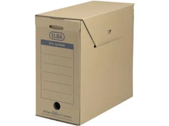 Sammelcontainer Elba 100421091 83526BR tric A4, Archivbox naturbraun