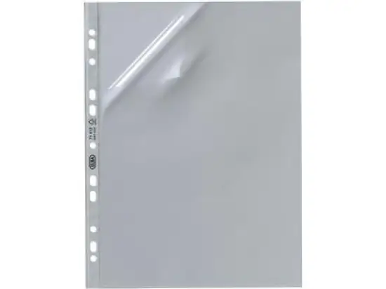 Prospekthüllen Oxford 100460992 71412/2FL A4 120my PP genarbt oben / Lochrand offen, Pack 100 Stk