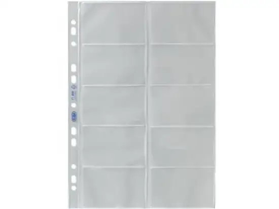 Visitenkartenhülle Elba 100460994 71498FL A4 90my glasklar 90x55mm, Pack 10 Stk