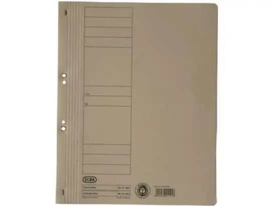 Ösenhefter Elba 100551873 21450GR A4 kaufmännische Heftung + Amtsheftung grau 250g Manilakarton, Pack 50 Stk