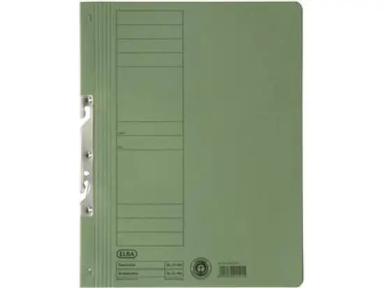 Einhakhefter Elba 100551886 22450GN A4 kaufmännische Heftung grün 250g Manilakarton RC, Pack 50 Stk