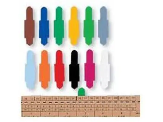 Stecksignale Elba 100552030 80519WE 15 x 55 mm PVC weiß, Pack 100 Stk