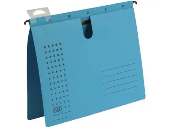 Hängehefter Elba 100552091 85741BL Chic Ultimate A4, Karton 240g, kaufmännische Heftung, Schnellhefter-Mechanik, blau