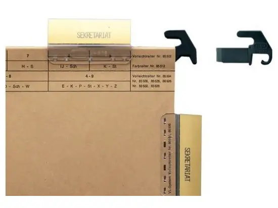 VL-Stecker Elba 100552111 86020 zum Umrüsten von vertic 1 auf VL-Registratur PS, Pack 100 Stk