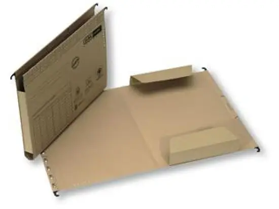 Hängeaktenmappe Elba 100555356 85449 Ultimate mit 2 Einschlagklappen, naturbraun, Pack 25 Stk