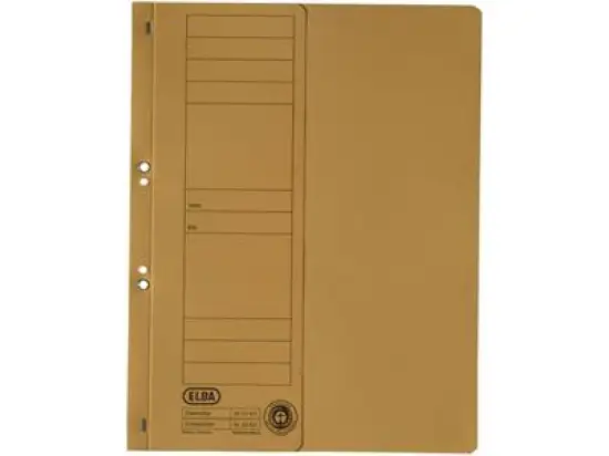Ösenhefter Elba 100560002 21421GB gelb 1/2-VD Amtsheftung 250g Manilakarton, Pack 50 Stk