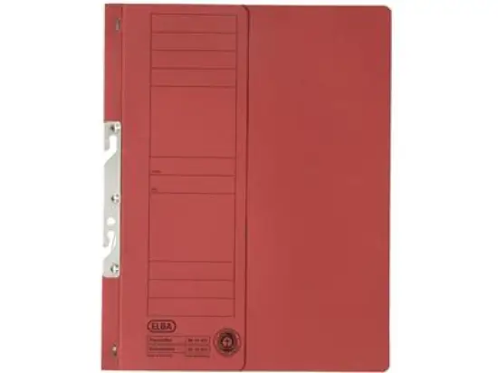 Einhakhefter Elba 100560027 22421RO A4 Amtsheftung 1/2 Deckblatt rot 250g Manilakarton RC