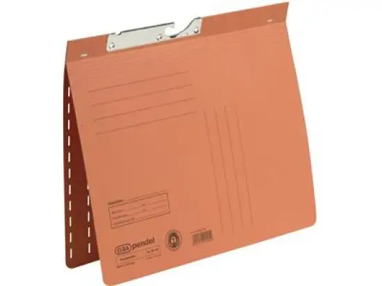 Pendelhefter Elba 100560097 90451OG A4, Manilakarton 250g, kaufmännische Heftung, orange, Pack 50 Stk