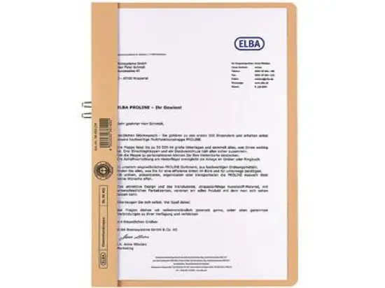 Klemmhandmappe Elba 400001022 36450CH A4, Karton 250g, ohne Vorderdeckel, für 10 Blatt, chamois