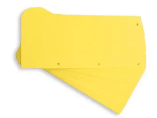 Trennstreifen Oxford 400014010 Duo gelb 24x10,5cm beidseitig gelocht, Pack 60 Stk