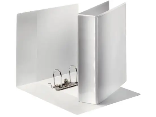 Ordner Esselte 19175 Panorama A4, 77mm, Papier/Folie, 3 Außen- und Innentaschen, ohne Rückenschild, weiß, Pack 20 Stk