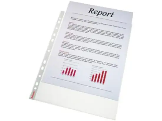 Prospekthüllen Esselte 23763 A4 90my PP genarbt, Pack 100 Stk