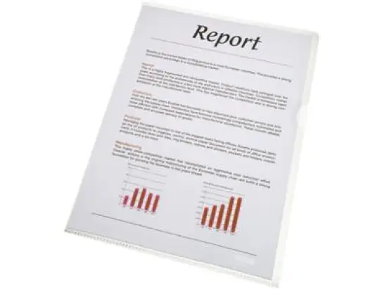 Sichthüllen Esselte 54852 A4 transparent 80my PP genarbt, Pack 100 Stk