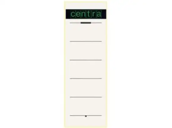 Ordner-Rückenschild Etiketten Centra 521114 weiß selbstklebend kurz/breit, Pack 10 Stk