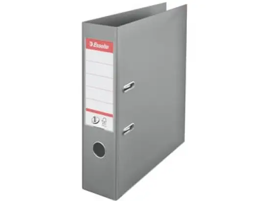 Ordner Esselte 811380 No.1 A4, 75mm, Pappe/PP-Folie, Wechselfenster, grau, Pack 10 Stk