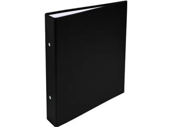 Ringbuch Exacompta 51071E A5, 2 Ringe Ø 30 mm, Pappe/PP-Folie, O-Ring-Mechanik, schwarz, Pack 20 Stk
