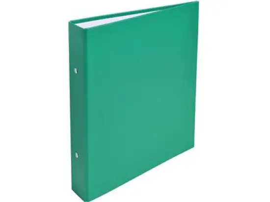 Ringbuch Exacompta 51073E A5, 2 Ringe Ø 30 mm, Pappe/PP-Folie, O-Ring-Mechanik, grün, Pack 20 Stk
