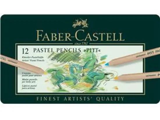 Farbstift Faber-Castell 112112 Pitt Pastel 12er-Metalletui, Pack 3 Stk