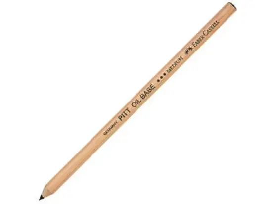 Künstlerstift Faber-Castell 112603 Pitt Oil Base Farbe 199 schwarz medium, Pack 6 Stk