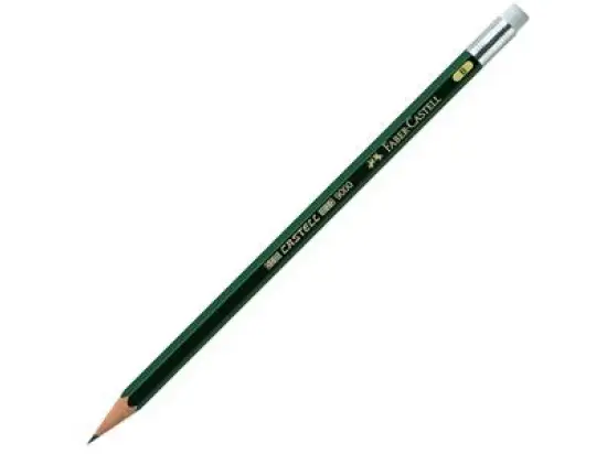 Bleistift Faber-Castell 119201 Castell 9000 B mit Gummitip