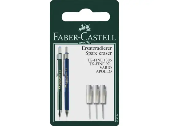 Druckbleistift-Ersatzradierer Faber-Castell 131594 TK-Fine, Pack 5 x Blister je 3 Stk