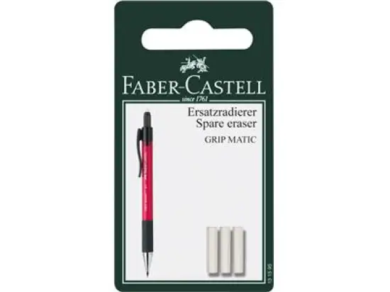Ersatzradierer Faber-Castell 131595 für GRIP MATIC 1375/1377, Pack 5 x Blister je 3 Stk