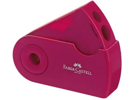 Doppelspitzdose Faber-Castell 182701 Sleeve brombeer/blau, Pack 12 Stk