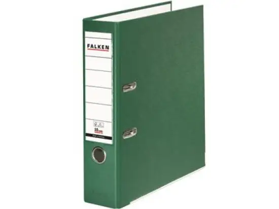 Ordner Falken 09984055 S80 PP-Color A4, 80mm, Pappe/PP-Folie, Wechselfenster, grün