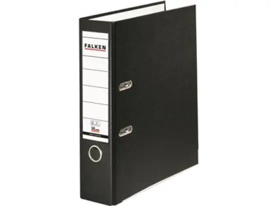 Ordner Falken 09984089 S80 PP-Color A4, 80mm, Pappe/PP-Folie, Wechselfenster, schwarz